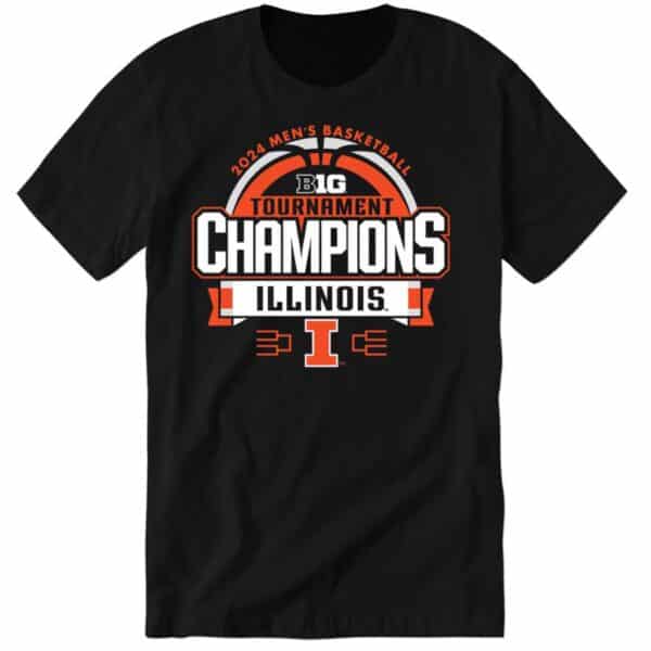 Illini 2024 Big Ten Men’s Basketball Conference Tournament Champions Locker Room Shirt