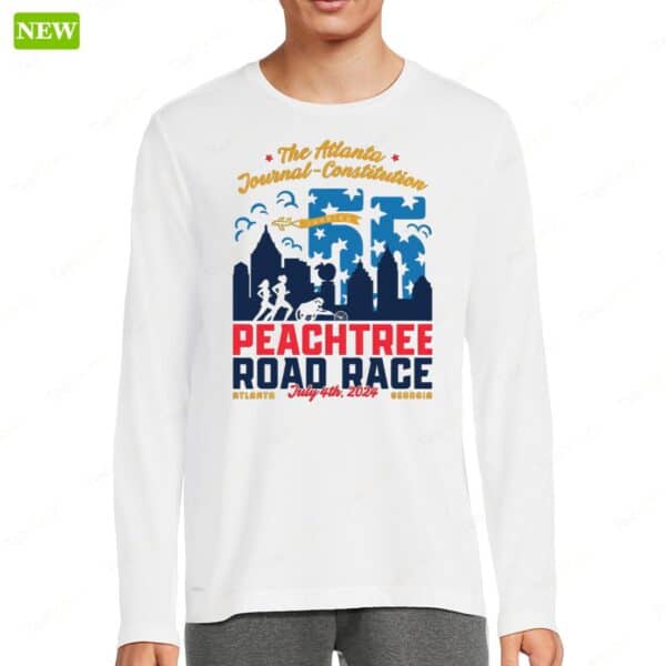 The Atlanta Journal Constitution Peachtree Road Race 2024 Long Sleeve Shirt