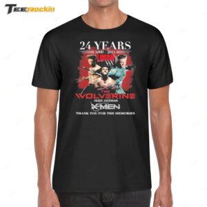 The Wolverine Hugh Jackman 2000 2024 24 Years Of The Memories Shirt