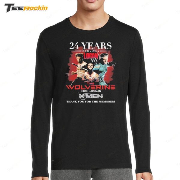 The Wolverine Hugh Jackman 2000-2024 24 Years Of The Memories Shirt